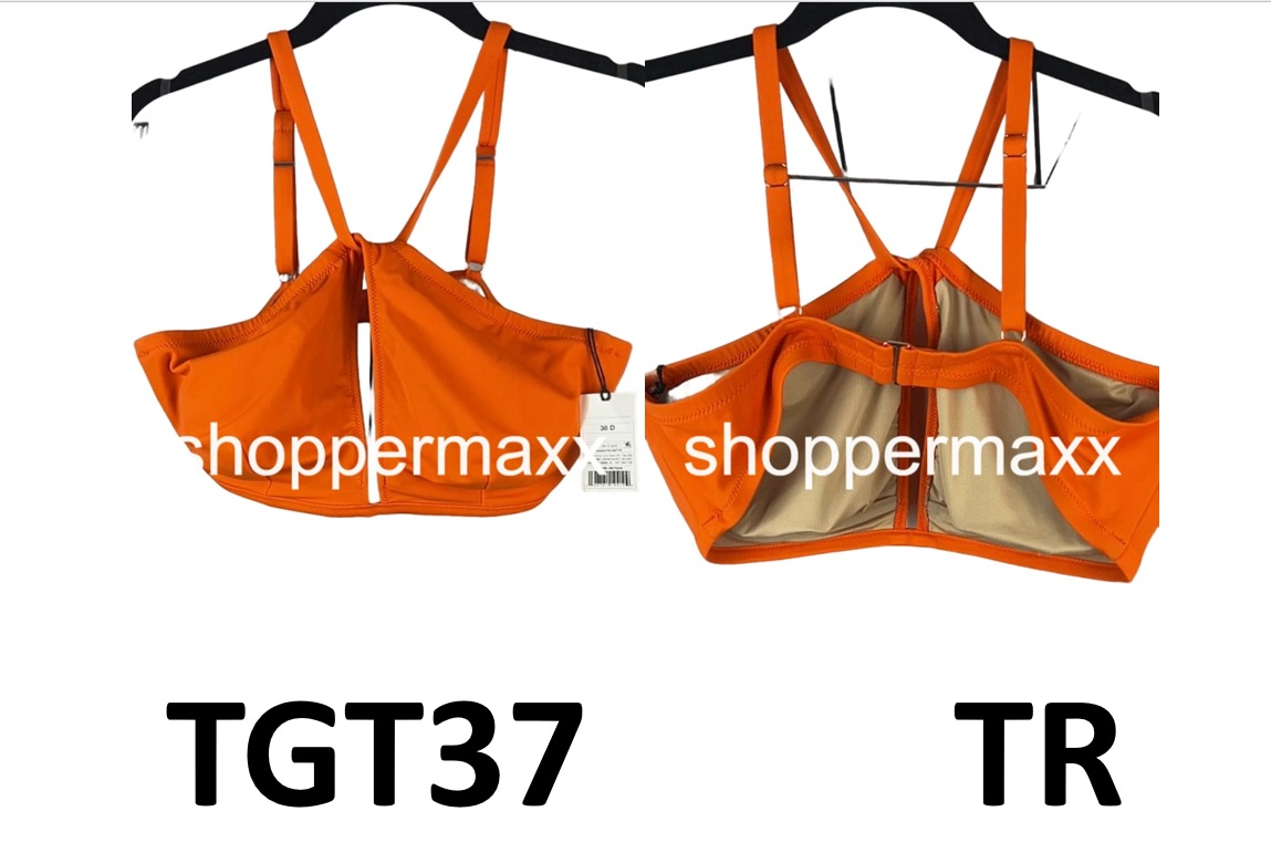 Women's Longline Keyhole Halter Bikini Top - Shade & Shore, Orange, Size 38D