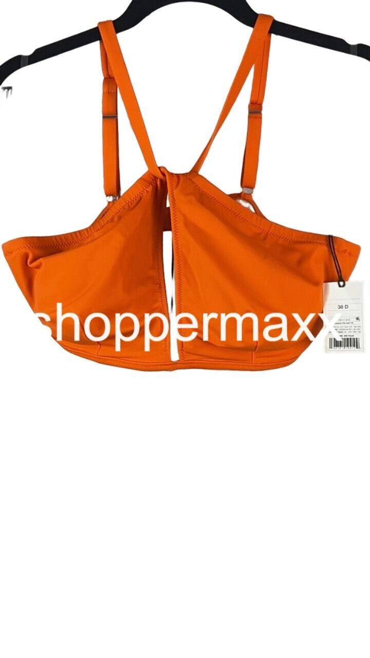 Women's Longline Keyhole Halter Bikini Top - Shade & Shore, Orange, Size 38D