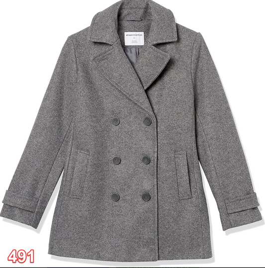 Amazon Essentials Women's Long-Sleeve Plush Peacoat Grey Small