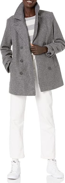 Amazon Essentials Women's Long-Sleeve Plush Peacoat Grey Small