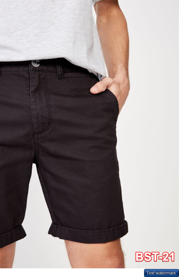 COTTON:ON WASHED CHINO SHORT BLACK 28/71