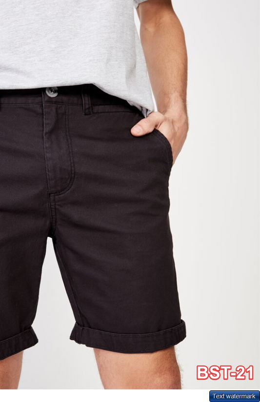 COTTON:ON WASHED CHINO SHORT BLACK 28/71