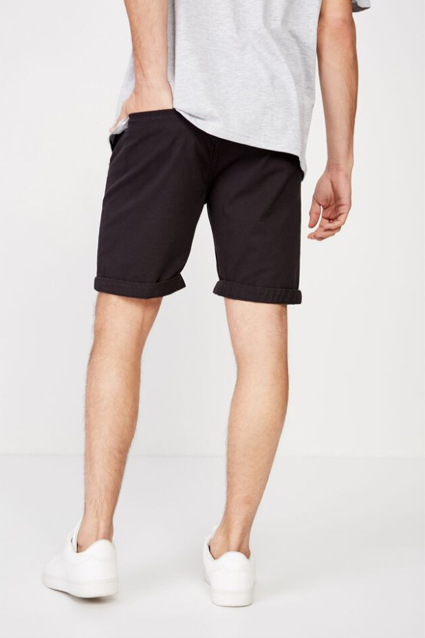 COTTON:ON WASHED CHINO SHORT BLACK 28/71