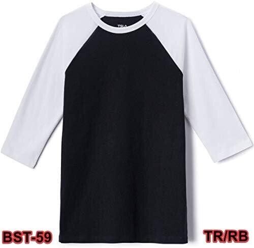 TSLA DRST Kid's 3/4 Sleeve Baseball Jersey Shirts, Casual Dynamic Cotton T-Shirt