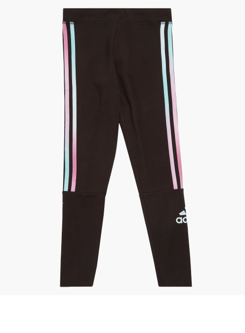 adidas 3-Stripes Logo Tights Kids', Big Girl BlackPurple, Size S