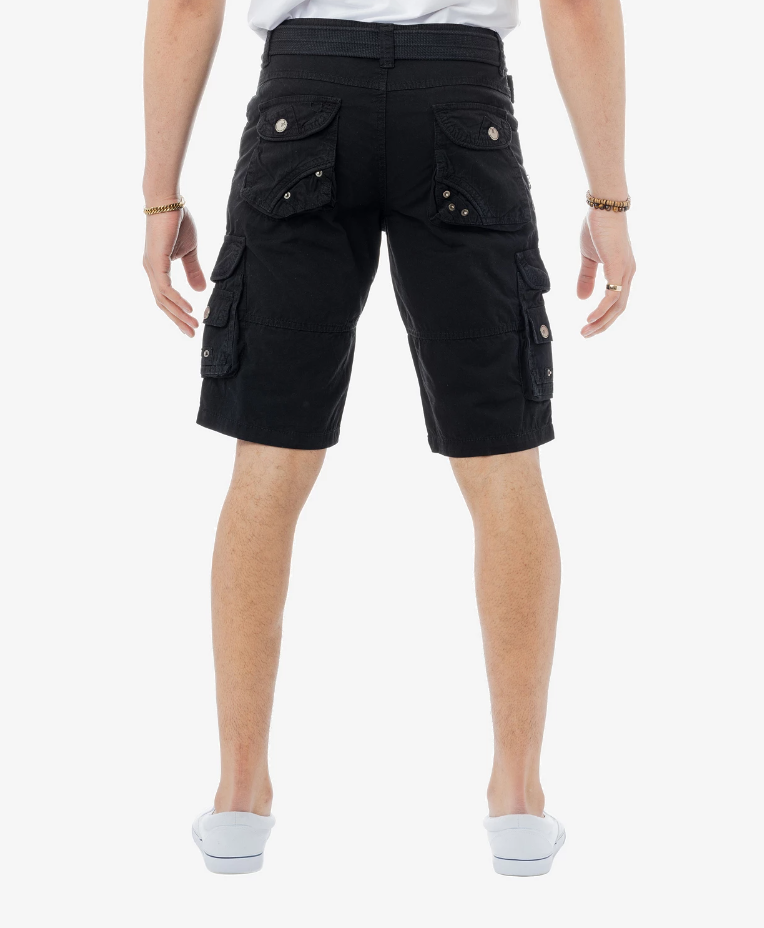 X-Ray Men's Belted Double Pocket Cargo Shorts 34