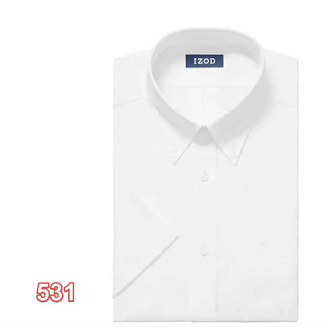 IZOD Men's Regular Fit All Over Stretch Short Sleeve Dress Shirt 14-14.5/Small
