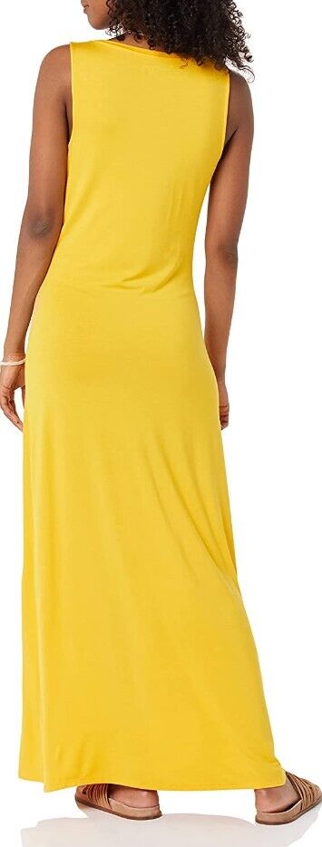 Amazon Essentials Women's Tank Maxi Dress Golden Yellow Small