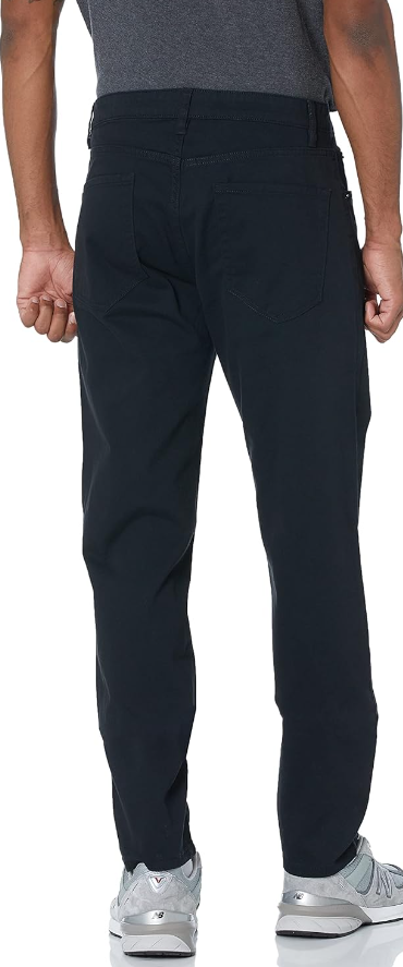Amazon Essentials Men's Straight-Fit 5-Pocket Stretch Twill Pant Black 29x30
