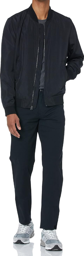 Amazon Essentials Men's Straight-Fit 5-Pocket Stretch Twill Pant Black 29x30