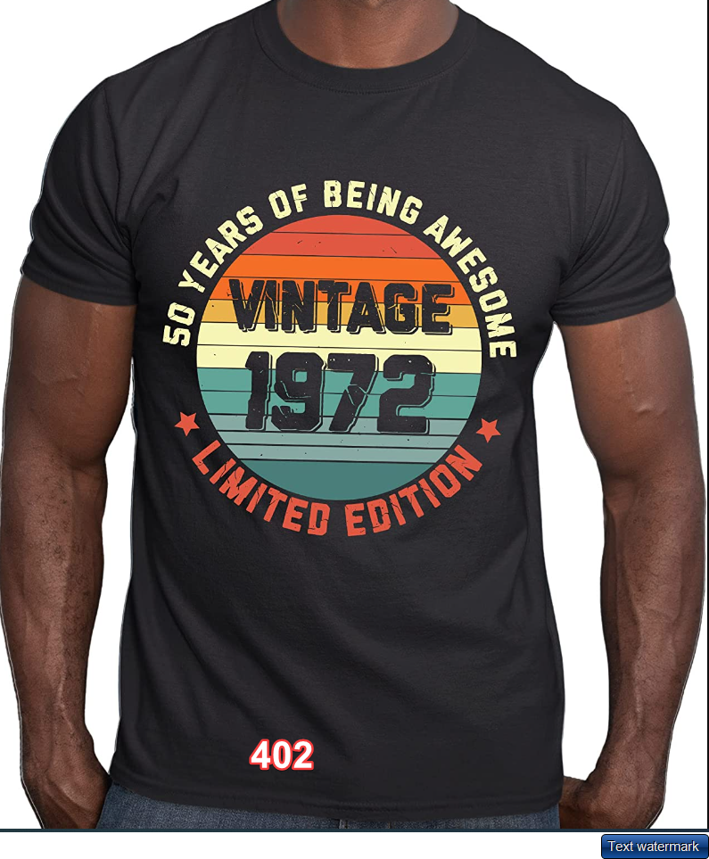 Vintage 1972 T-Shirt 50 Year Old Gifts Vintage 50th Birthday T-Shirt for Men L