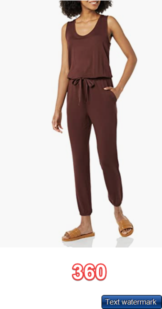 Daily Ritual Women's Supersoft Terry Sleeveless Scoopneck Jumpsuit Deep Brown S