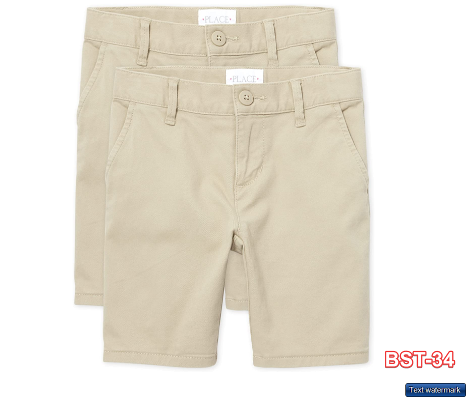 The Children's Place Girls' Chino Shorts Sandy 2 Pack SZ 5PLUS