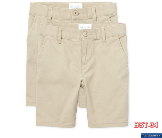 The Children's Place Girls' Chino Shorts Sandy 2 Pack SZ 5PLUS