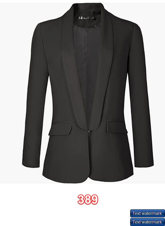 Urban Coco Women's Work Office Blazer Jacket Open Front Business Casual Jacket M