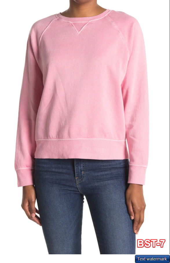 ABOUND Raglan Sleeve Pullover In Light/pastel Pink XS