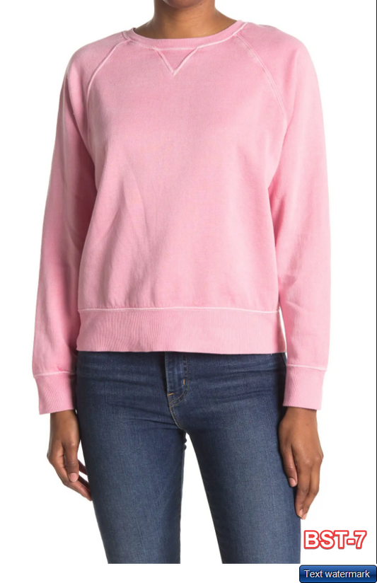 ABOUND Raglan Sleeve Pullover In Light/pastel Pink XS