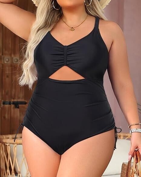 Yonique Women Plus Size One Piece Swimsuit Tummy Control Bathing Suits, 20 Plus