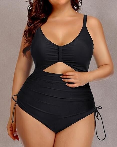 Yonique Women Plus Size One Piece Swimsuit Tummy Control Bathing Suits, 20 Plus