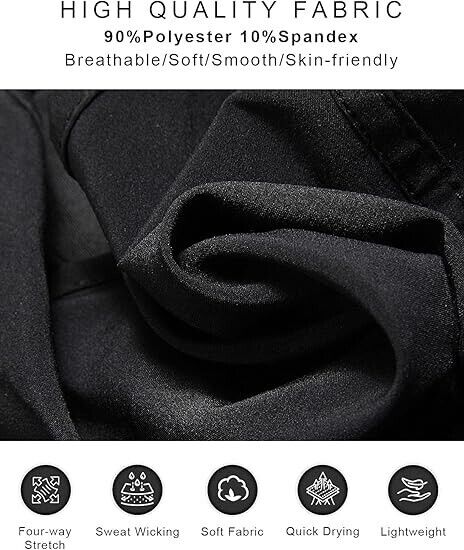 Blooming Jelly Womens High Waisted Running Shorts Athletic Workout Shorts Blk M
