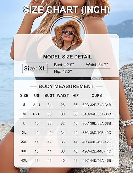 Blooming Jelly Women Plus Size Swim Dress One Piece Tummy Control Swimsuit, XXL