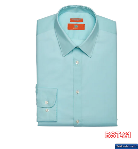 Egara Extreme Slim Fit Dress Shirt, Turquoise 18 32/33