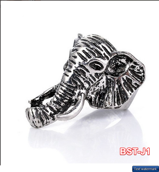 Adjustable Huge Elephant Head Vintage Biker Punk Wrap Gothic Animal Ring