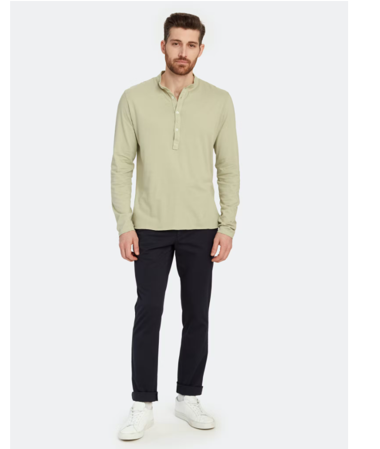 Barena Nalin Long Sleeve Henley Laguna Large $265