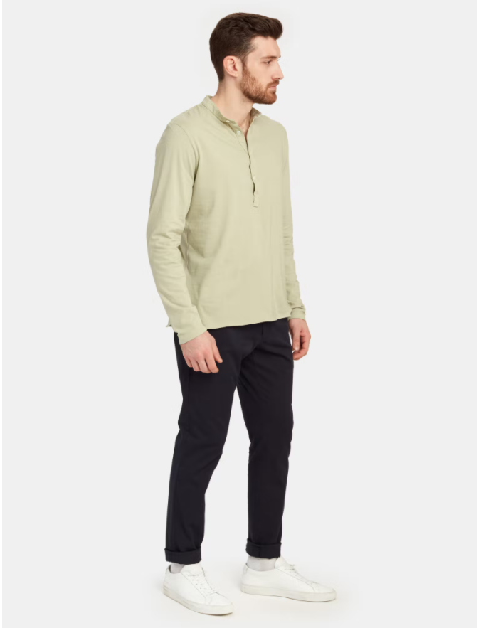 Barena Nalin Long Sleeve Henley Laguna Large $265