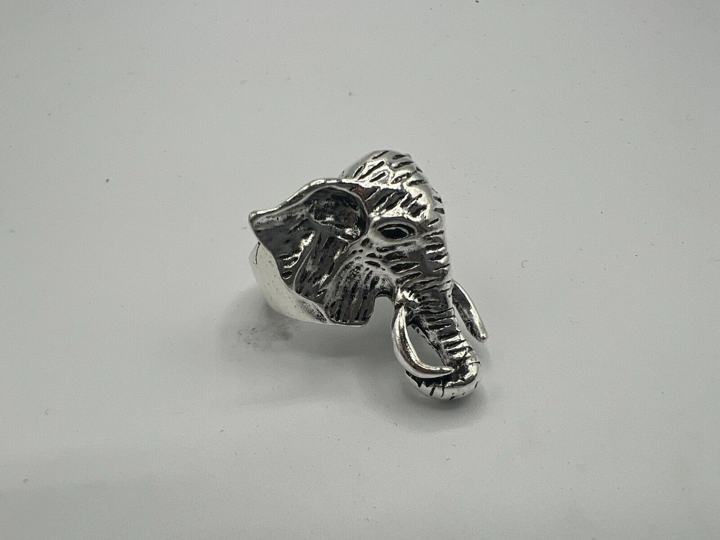 Adjustable Huge Elephant Head Vintage Biker Punk Wrap Gothic Animal Ring