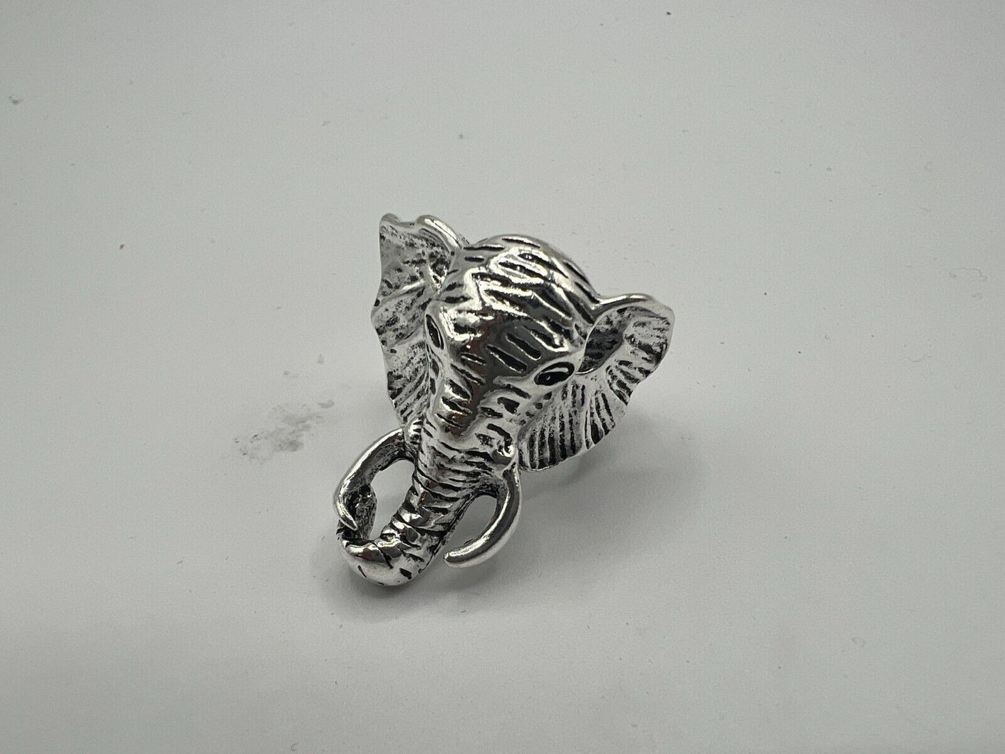 Adjustable Huge Elephant Head Vintage Biker Punk Wrap Gothic Animal Ring