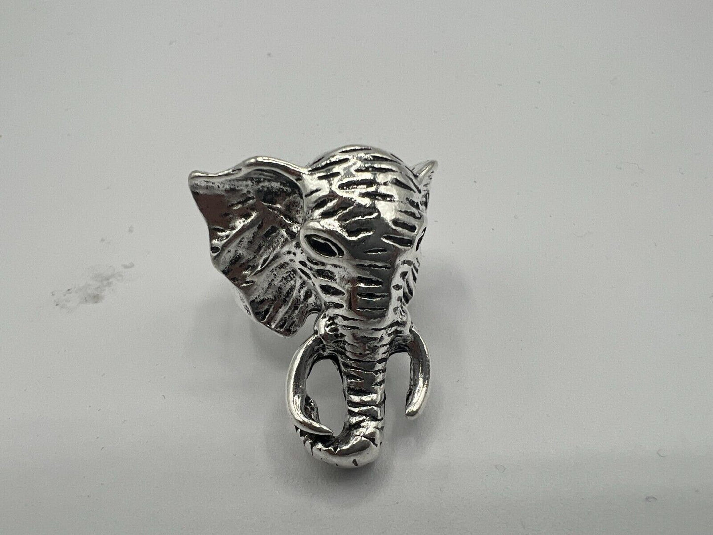 Adjustable Huge Elephant Head Vintage Biker Punk Wrap Gothic Animal Ring
