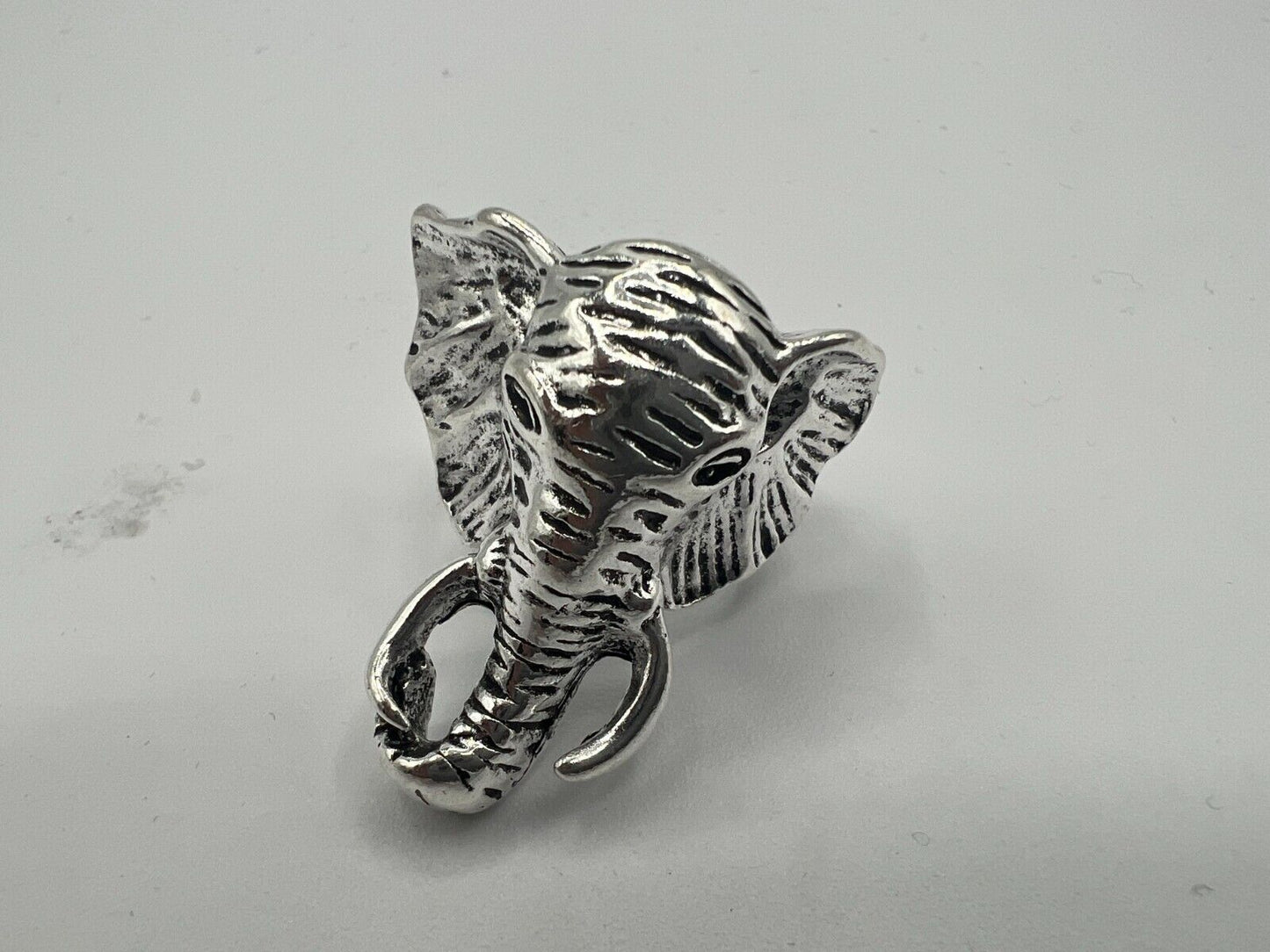 Adjustable Huge Elephant Head Vintage Biker Punk Wrap Gothic Animal Ring