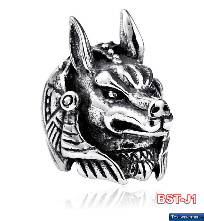 Adjustable Big Bad Wolf Vintage Biker Punk Wrap Wolf Gothic Animal Wolf Ring