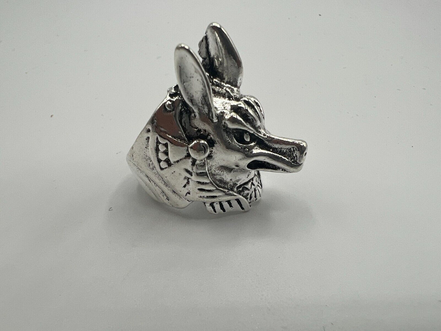 Adjustable Big Bad Wolf Vintage Biker Punk Wrap Wolf Gothic Animal Wolf Ring