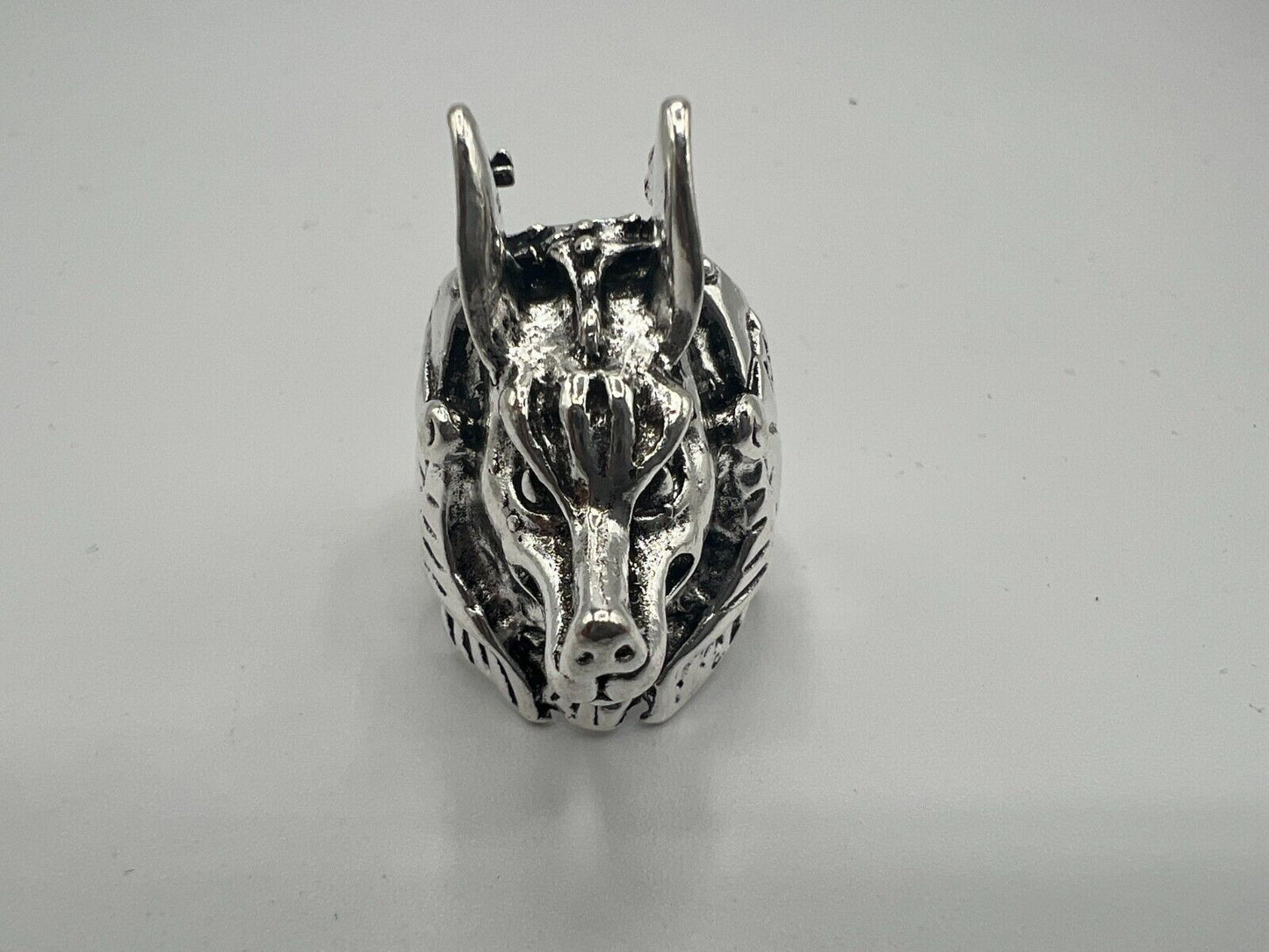 Adjustable Big Bad Wolf Vintage Biker Punk Wrap Wolf Gothic Animal Wolf Ring