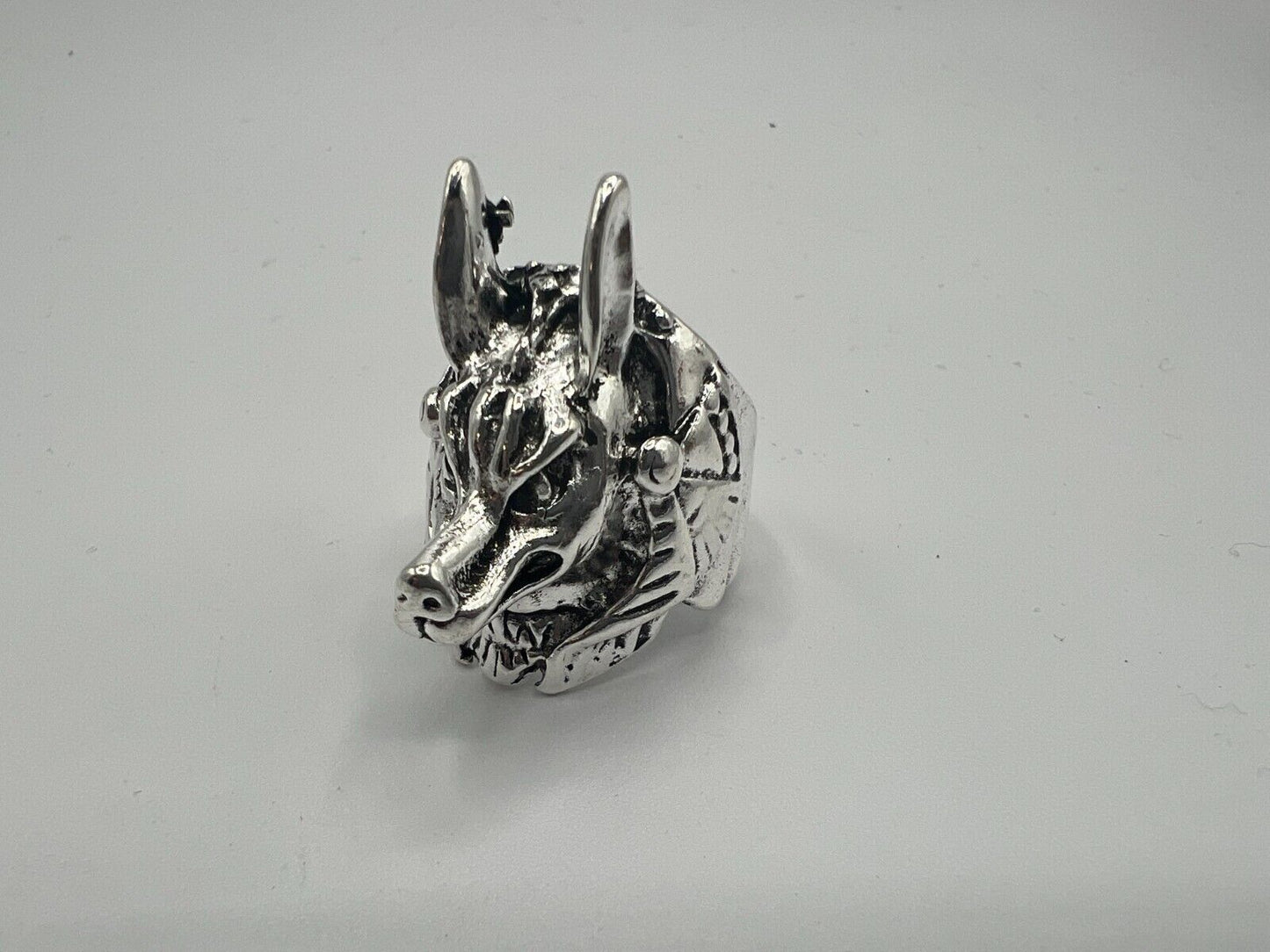 Adjustable Big Bad Wolf Vintage Biker Punk Wrap Wolf Gothic Animal Wolf Ring
