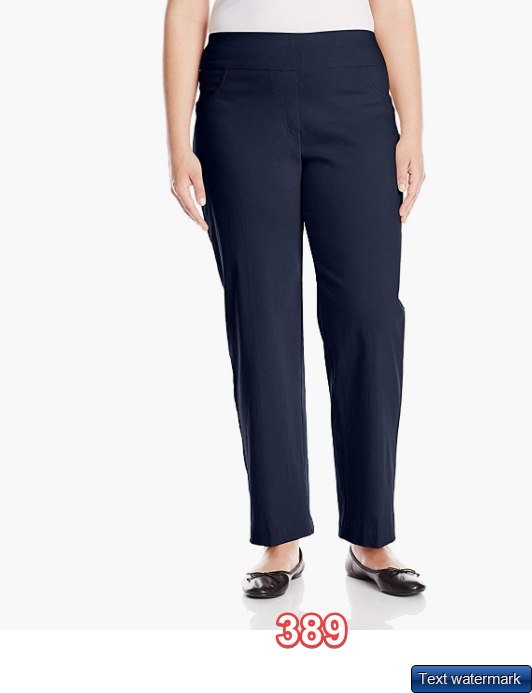 Alfred Dunner Womens Plus Average Pant, Blue, 16W