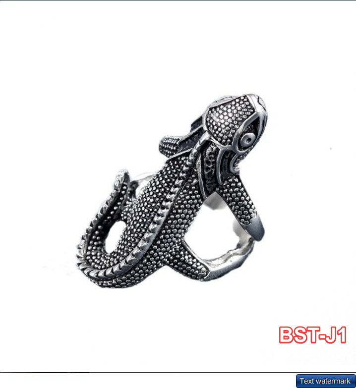 Adjustable Huge Ferocious Lizard Vintage Biker Punk Wrap Gothic Lizard Ring
