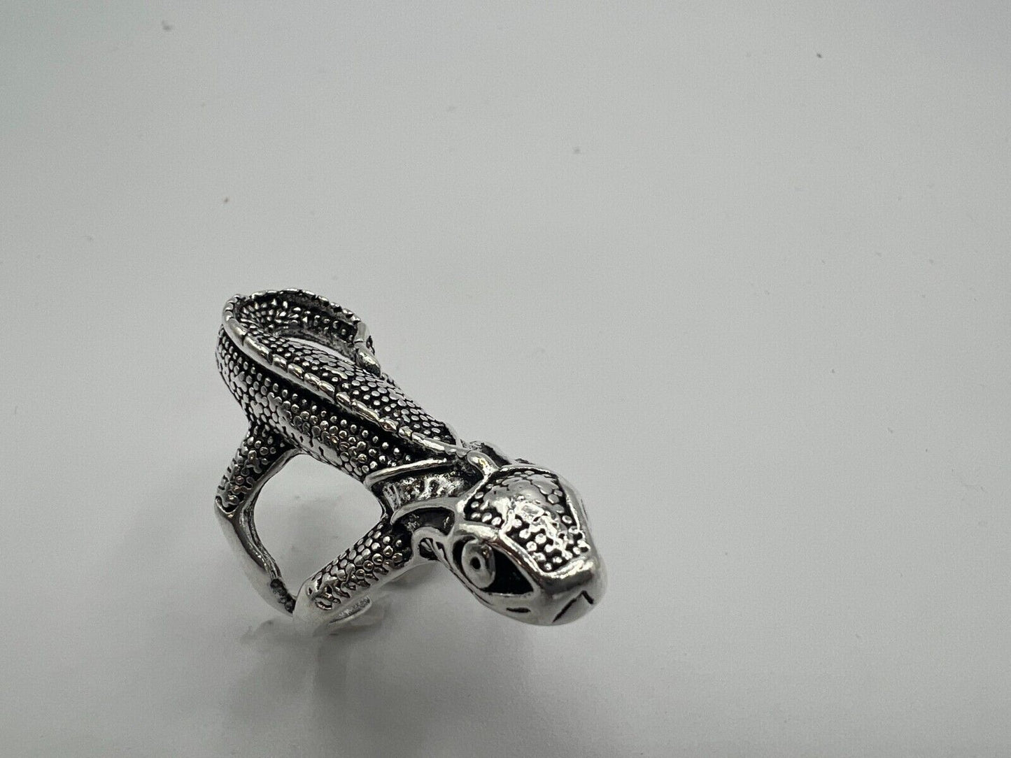 Adjustable Huge Ferocious Lizard Vintage Biker Punk Wrap Gothic Lizard Ring