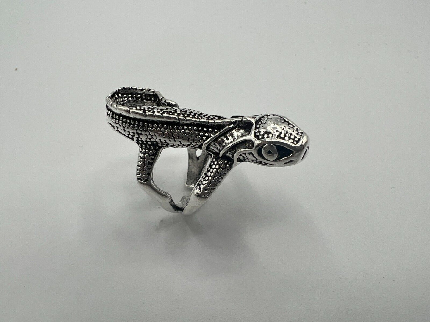 Adjustable Huge Ferocious Lizard Vintage Biker Punk Wrap Gothic Lizard Ring