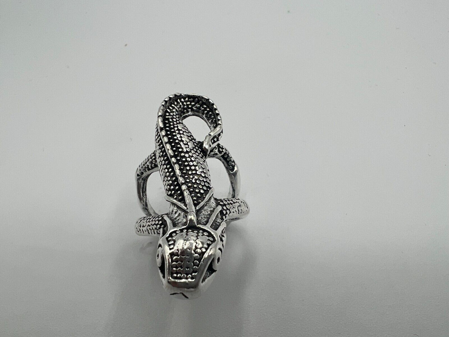 Adjustable Huge Ferocious Lizard Vintage Biker Punk Wrap Gothic Lizard Ring