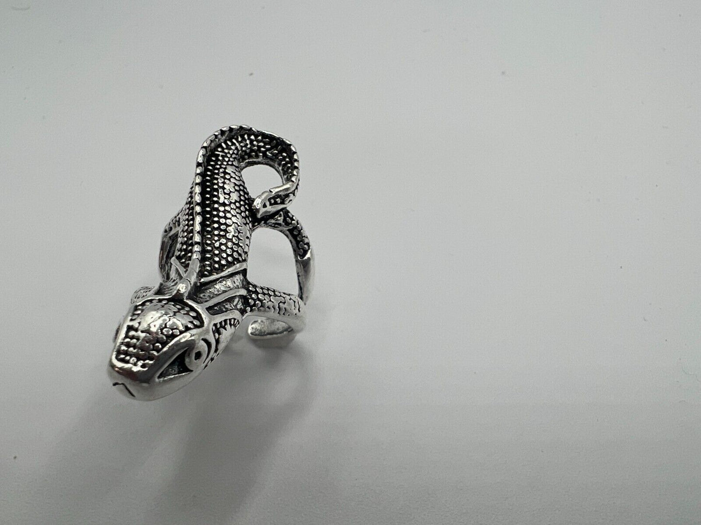 Adjustable Huge Ferocious Lizard Vintage Biker Punk Wrap Gothic Lizard Ring