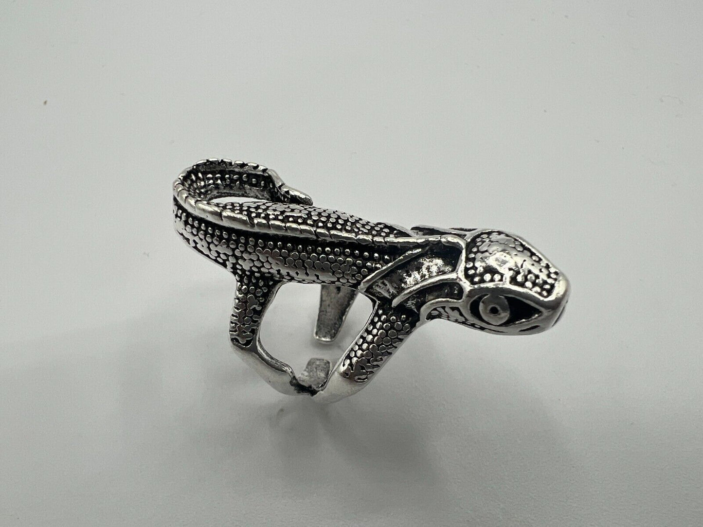 Adjustable Huge Ferocious Lizard Vintage Biker Punk Wrap Gothic Lizard Ring
