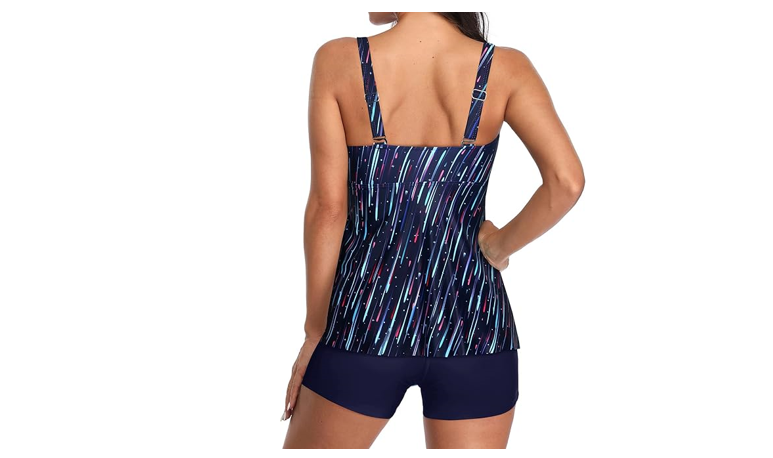 Yonique Women 2 Piece Flowy Tankini Swimsuits with Boyshorts V Neck Swim, 20