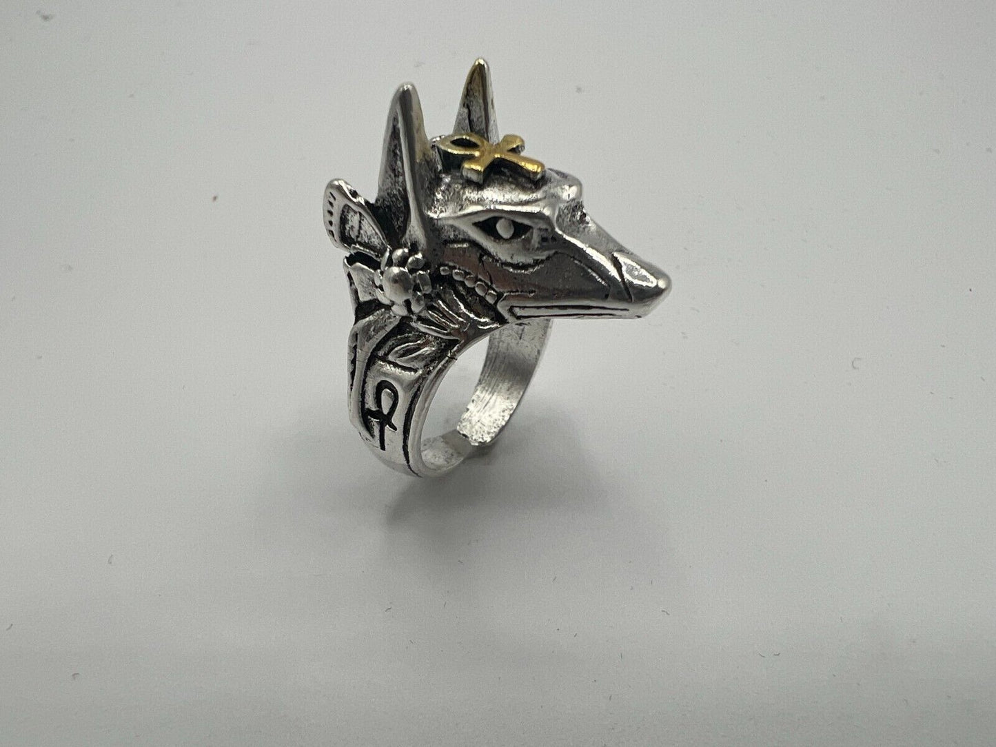 Adjustable Huge Celtic Wolf Head Vintage Biker Punk Wrap Gothic Wolf Animal Ring