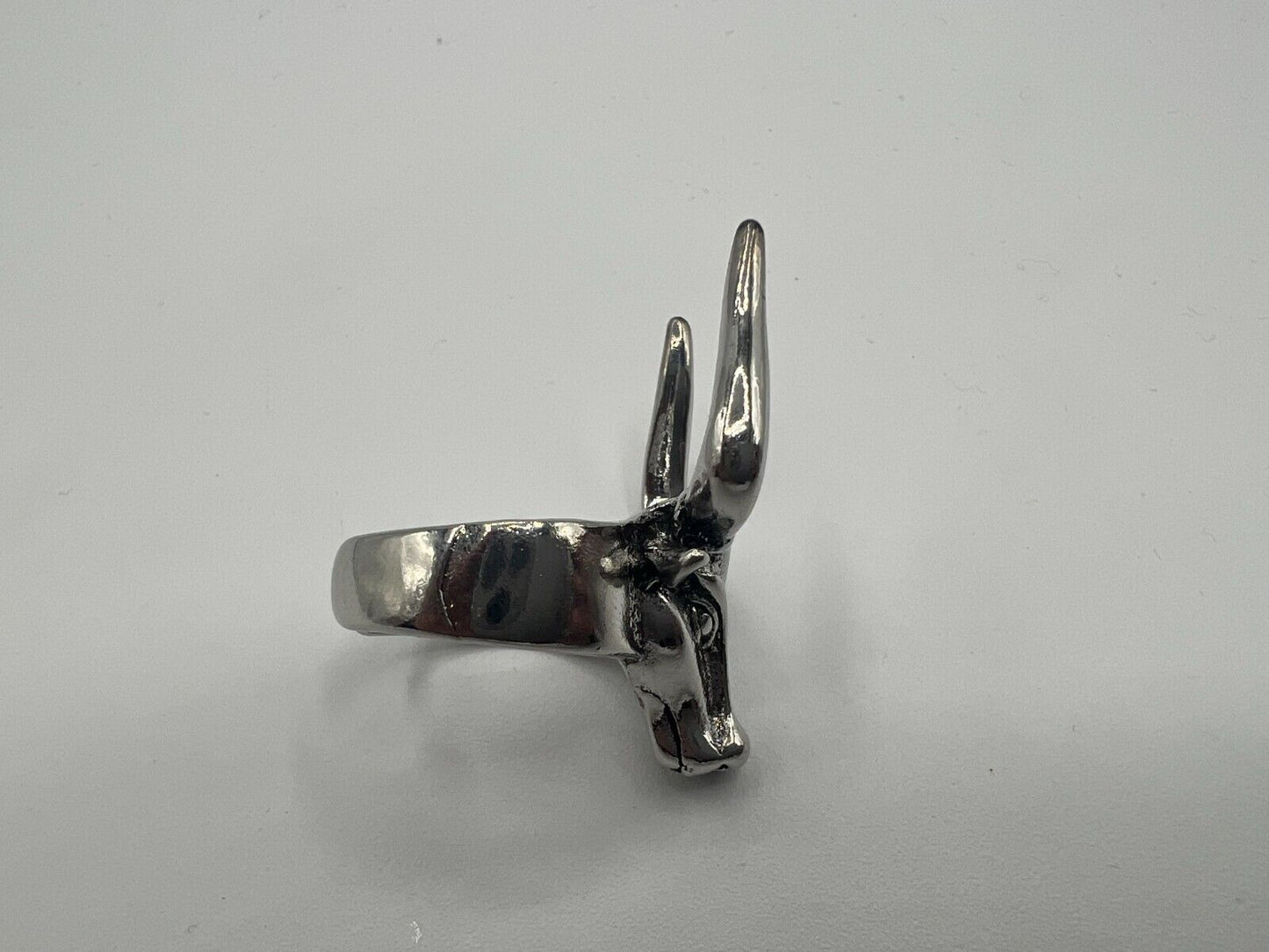 Adjustable Huge Raging Bull Head Vintage Biker Punk Wrap Gothic Bull Animal Ring