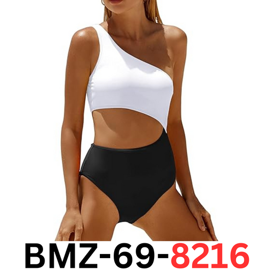 Yonique Women's One Piece Bathing Suit One Shoulder Swimsuit Cutout Swimwear, XS