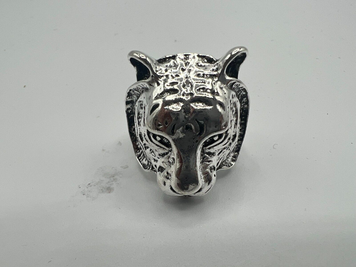 Adjustable Huge Tiger Head Vintage Biker Punk Wrap Gothic Tiger Animal Ring