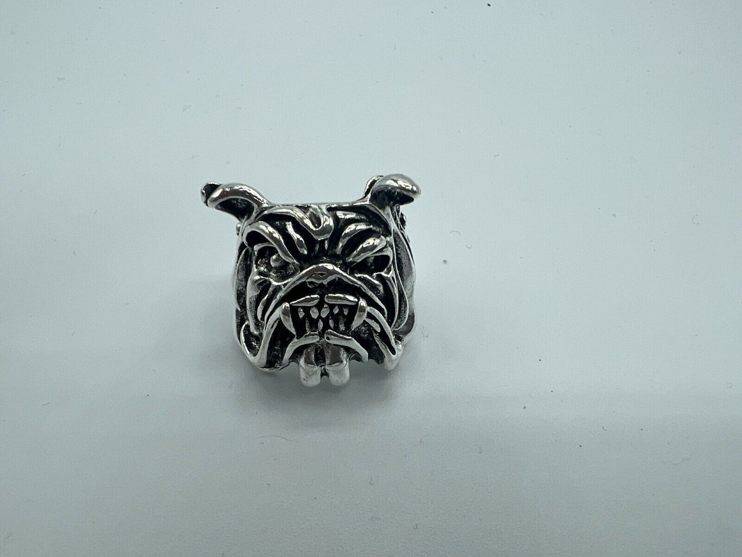 Adjustable Huge Bulldog Head Vintage Biker Punk Wrap Gothic Bulldog Animal Ring